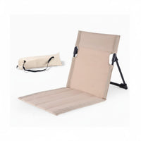 Easy Assembly Folding Floor Chair Lightweight Ground Chair with Back Support Stable Structure Outdoor Gear for Beachgoers, Camping