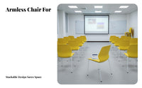 Armless Molded Shell Chair Stackable Design Armless Utility Chair Space-Saving