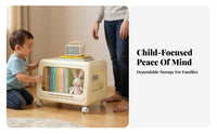 Multi-Drawer Rolling Toy Chest Childchild-safe Storage Cacontaineret Colorful Design