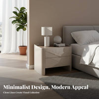 Rattan Drawer Side Table Nordic Design Nightstand with Woven Drawer Minimalist Aesthetic Space-Saving Size for Bedroom