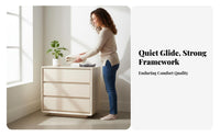 6-Drawer Lowboy Chest of Drawers Modern Minimalist & Design 6-Drawer Double Chest of Drawers Versatile Placement Versatile