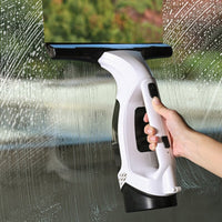 Transparent Reservoir Electric Window Cleaner Extension Rod Handheld Glass Cleaner Microfiber Electric Window Squeegee Spray Bottle