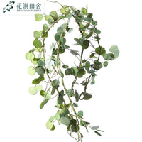 仿真植物摄影道具绿化酒店婚礼派对装饰金钱叶藤藤条仿真花
