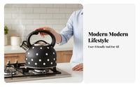 2.5L Whistling Kettle Multi-Cooktop Compatible Boiling Tea Kettle Loud Whistle Kitchenware for Office