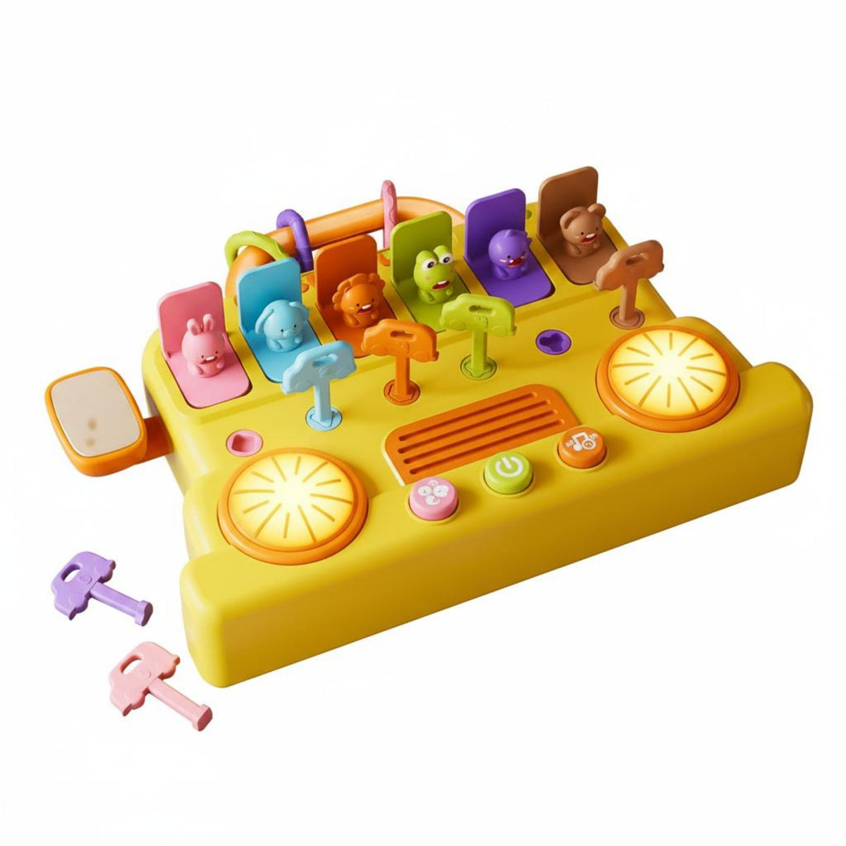 Early Learning Busy Bus Board Cognitive Training Switch Board Toy Interactive Hand-Eye Coordination for Babies
