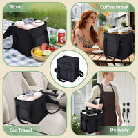 New Insulated Milk Tea Carry Bag - Waterproof Oxford Cloth Large Capacity Cooler Bag