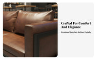 High-Density Foam Cushion Industrial Bar Furniture Set Heavy Duty Industrial Booth Sofa Easy to Clean Metal Frame Faux Leather Sofa Scratch Resistant for Cafe Owners, Interior Designers, Tavern, Lounge, Hotel