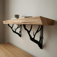2 Pieces Tree Branch Shelf Bracket Space-Saving Home Hardware