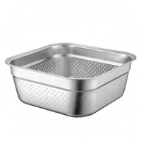 Stainless Steel Straining Basin Smooth Silver Finish Household Item Open Top