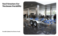 Boat Trailer Heavy Duty Galvanized Boat Trailer Rust Resistant Watercraft Hauler for Marine Professionals, Fishermen, Marinas, Coastal Areas, Lakeside
