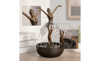Ballerina Fountain with Water Skirt Indoor for Meditation Space, Ballet Lovers