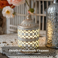 Loop Handle Glass Lantern Ornament Vintage Lantern Ornament Warm Ambiance