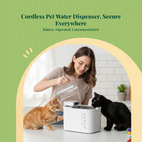 Cordless Cat Water Fountain, Quiet