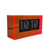 Flip Clock with Acrylic Housing Transparent Flip Clock Rectangular for Office