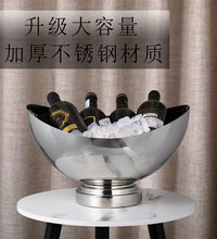 欧式高档香槟桶加厚不锈钢大号红酒冰桶酒吧餐厅洋酒冰桶派对冰桶