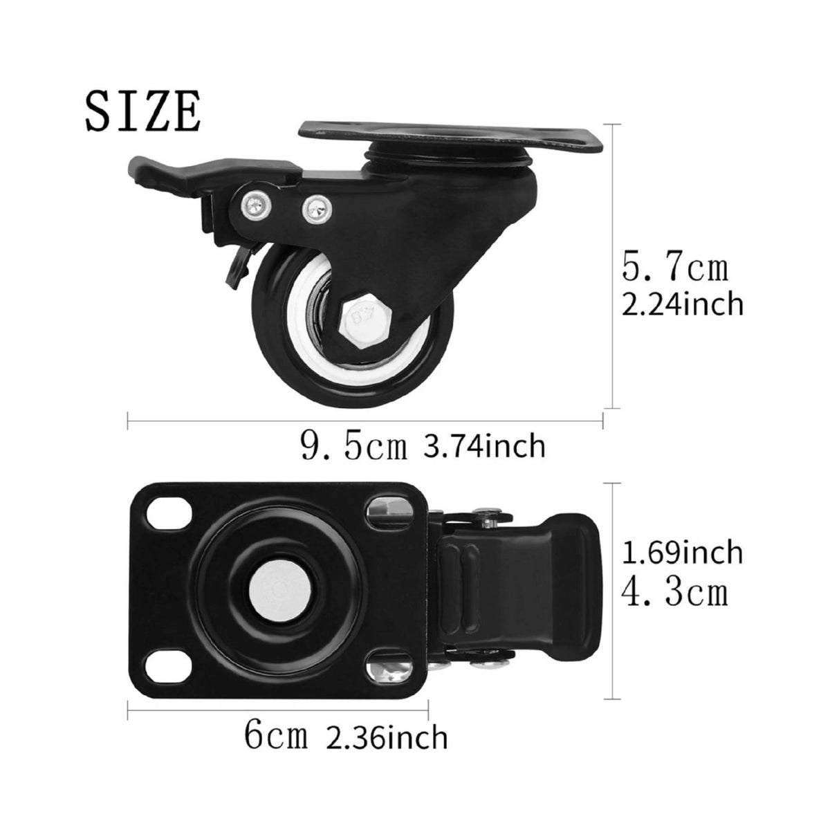 Piano Caster with Brake Lockable Upright Piano Caster for Movers, Workshop