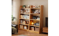 Leaning Bookshelf Open Shelves 5-Tier Bookshelf Space-Saving Ladder Shelf for Living Room, Bedroom