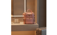 Cosmetic Organizer Bag Quilted Makeup Bag with Shoulder Strap Nail Art Organizer Structured Multi-Compartment for Travelers