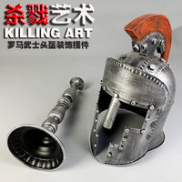 复古铁艺武士头盔装饰摆件创意罗马勇士盔甲桌面摆饰摄影影视道具