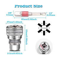 Universal Socket with Rods Self-Adjusting Ratchet Adapter Secure Grip for Garage