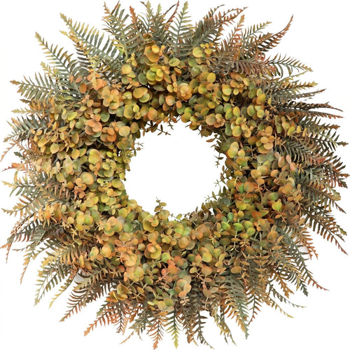 Artificial Eucalyptus Wreath Round Leaves Eucalyptus Wreath Decorative Home Decor