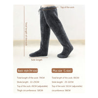Sumptuous Sleep Socks Fuzzy Socks with Drawstring Fleece Leg Warmers Adjustable for Lounging