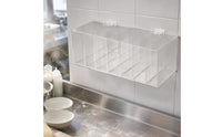 Wall-Mounted Label Container Easy to See Clear Sticker Roll Holder Space-Saving Sticker Roll Organizer