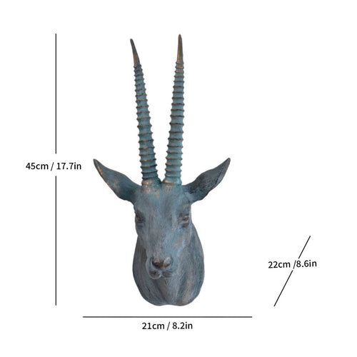 Antelope Head Wall Decor 3D Effect Wall Mounted Creature Bust Custom-Crafted