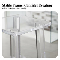 Clear Acrylic Stool Thickened Construction Transparent Stool Minimalist Design