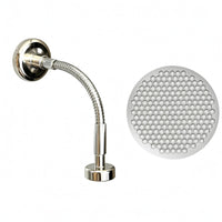 304 Stainless Steel Wall-Mounted Coffee Filter Curved Flexible Tube Showerhead Coffee Distributor Splash-Reducing Perforated Showerhead Filter Plate for Water Distribution