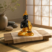 Sakyamuni Buddha Statue Resin Buddha Statue Hand-Painted Look for Altar