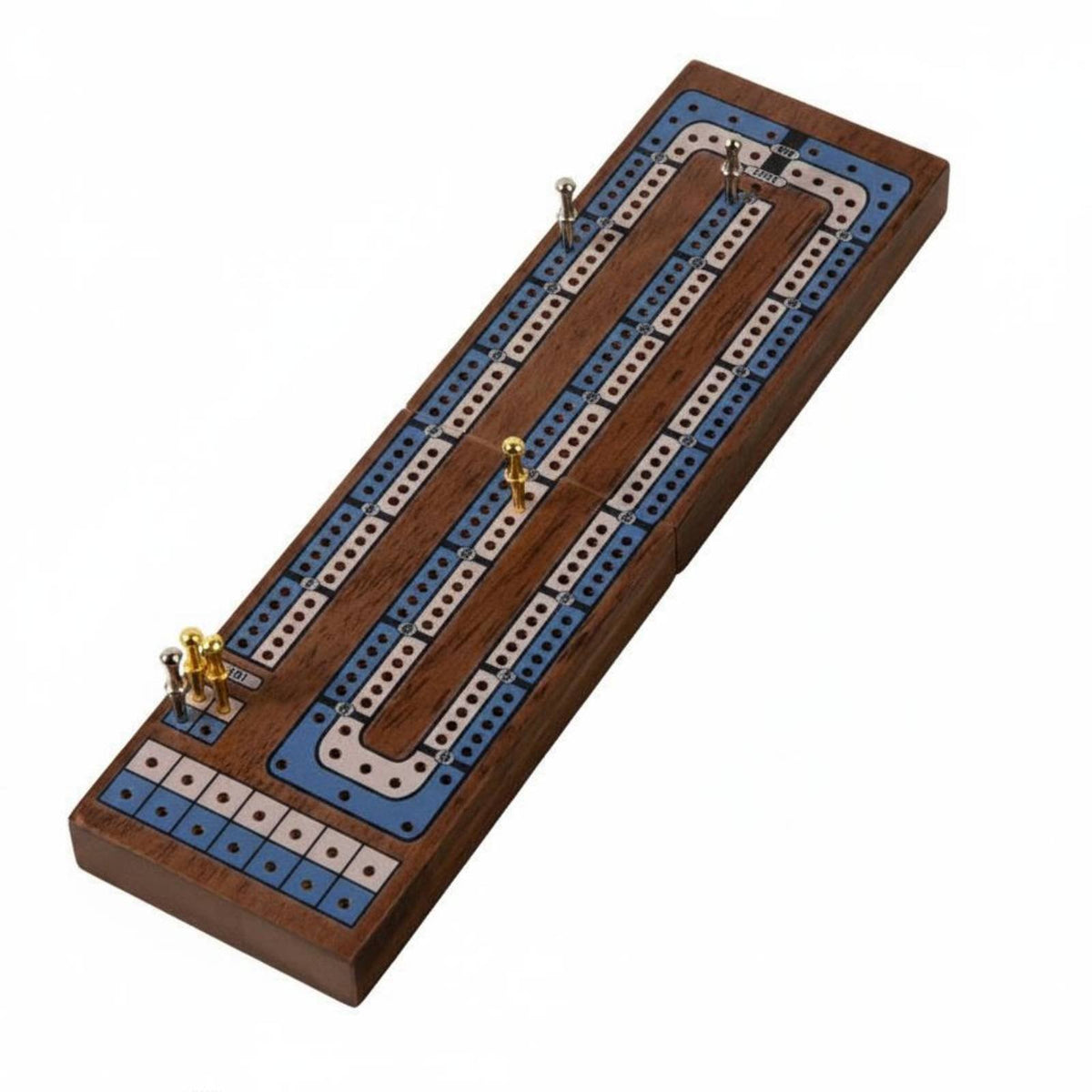 Cribbage Board with Metal Pegs Classic Cribbage Board with Pegs Traditional for Beginners
