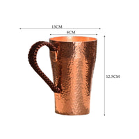 Thick Copper Drinking Cup Handcrafted Drinkware Vintage Style Drink Container for Restaurant