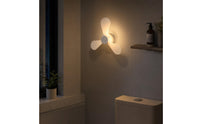 Compact Wall-Mounted Fan with Light spaceSaving Wall Fan with Light Memory Function Natural Breeze Mode for Bathroom