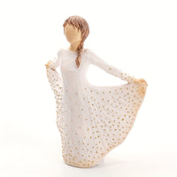 New Skirt Girl European Style Ornament Romantic Christmas Birthday Gift Living Room Decoration Resin Craft
