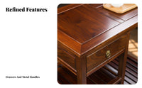 Rolling Tea Station Multi-Functional Serving Cart Ample Storage Mobile with casters for Homeowners, Adults, Living Room