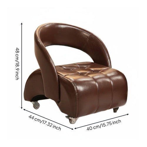 Rolling Stool with Backrest Low Rolling Seat Covering Resistant Small Wheel Seat for Living Room