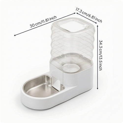 Pet Water Dispenser Large Capacity Dog Water Dispenser Multi-Level Filtration Automatic Waterer with Stainless-Steel Tray for Cats, Home, Kitchen