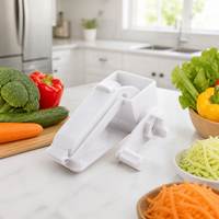 Rotary Cheese Grater, Manual Kitchen Grater for Ginger, White Synthetic Material with Fine Grating Surface