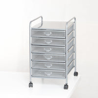 Multi-layer Metal Mesh File Cart with Storage Racks