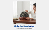 Taishan Stone Feng Shui Rock Protector Natural Random Garden Stone Sculpture Prosperity Symbol Unique Texture Suitable for Garden Display Office Protection