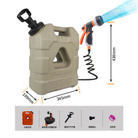 Air Pump 21L Outdoor Camping Water Bucket Portable Storage Tank 5.5 Gallon with Shower