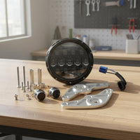 Easy to Install GROM125 Headlight Kit Mounting Brackets Included Round LED Headlight