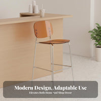Clear Top High Chair Modern Modern Design Clear Acrylic Stool Space-Saving Easy to Clean for Cafe Owners, Bar, Small Areas