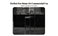 Bar Stool with Backrest Stable Structure Industrial Backrest Stool Heavy Duty