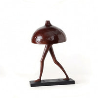 Tabletop Sculpture Textured Resin Sculpture with Base Abstract for Office Shelf