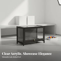 Figure Display Cabinet High Visual Clearness Action Figure Display Cabinet Acrylic Collectible Case Easy to Assemble