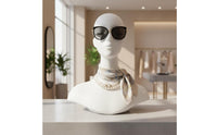 Mannequin Head with Shoulders Luxury Look Display Head with Shoulders Smooth Finish Jewelry Display Bust for Shop Window, Photo Photography
