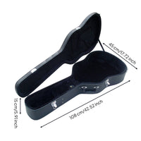 Classical Guitar Hard Case Acoustic Guitar Hardshell Case Padded Interior Musical Instrument Accessory for Guitarists, Artists, Storage
