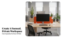 Easy Installation Clamp-on Desk Divider Reduces Visual Distractions Clamp-on Privacy Screen Adjustable Mounting awayice Furniture configurable Design for Remote Workers, Call Center Agents, Students, School, Library